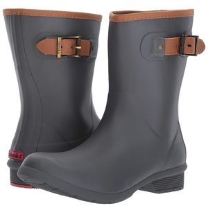 🧡 NWT Charcoal Gray Mid Calf Rain Boots